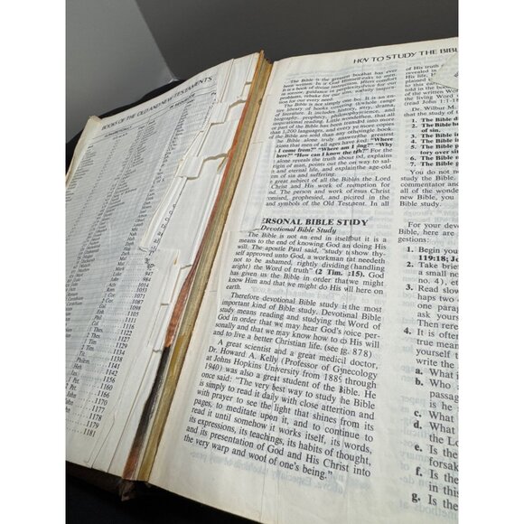 1975 Edition The Open Bible King James Version By Royal Leather Bound READ USA - Picture 11 of 14